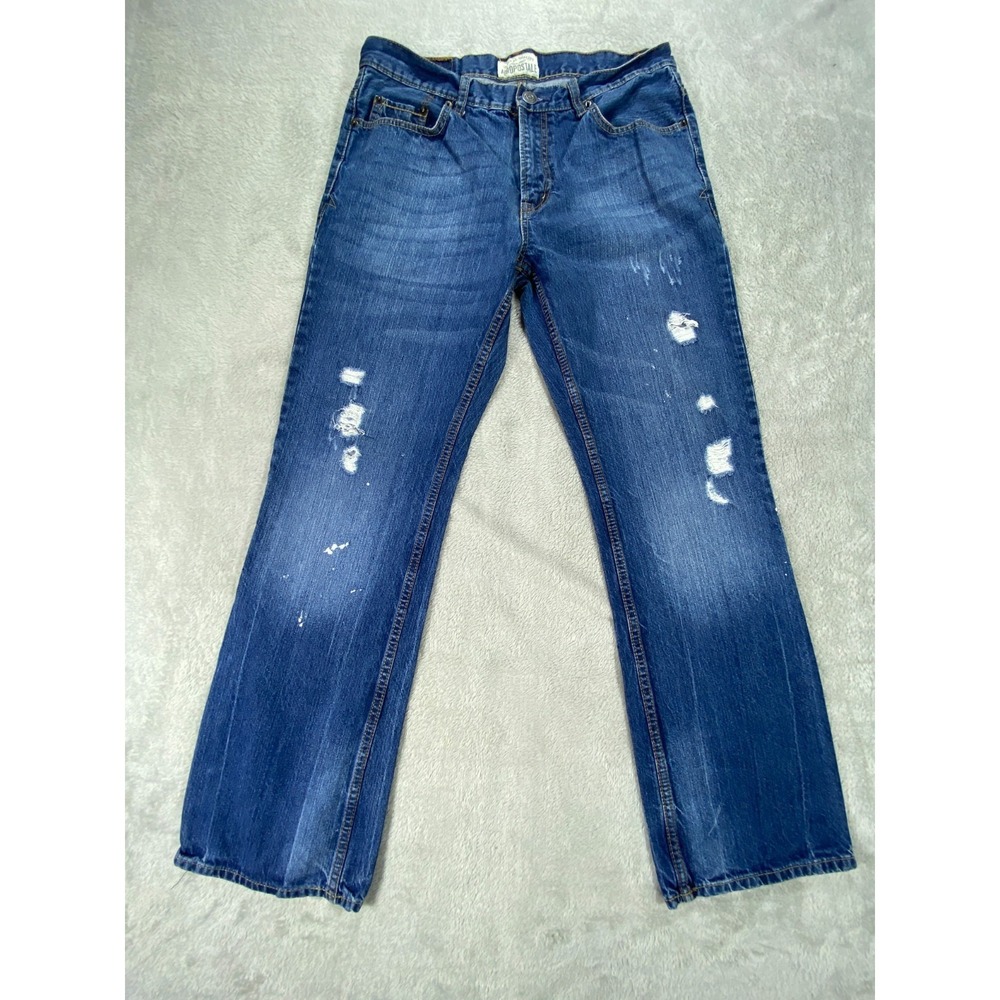 Aeropostale Jeans Driggs Bootcut Jeans Fits 32x30 Blue Denim Cotton Slim Fit